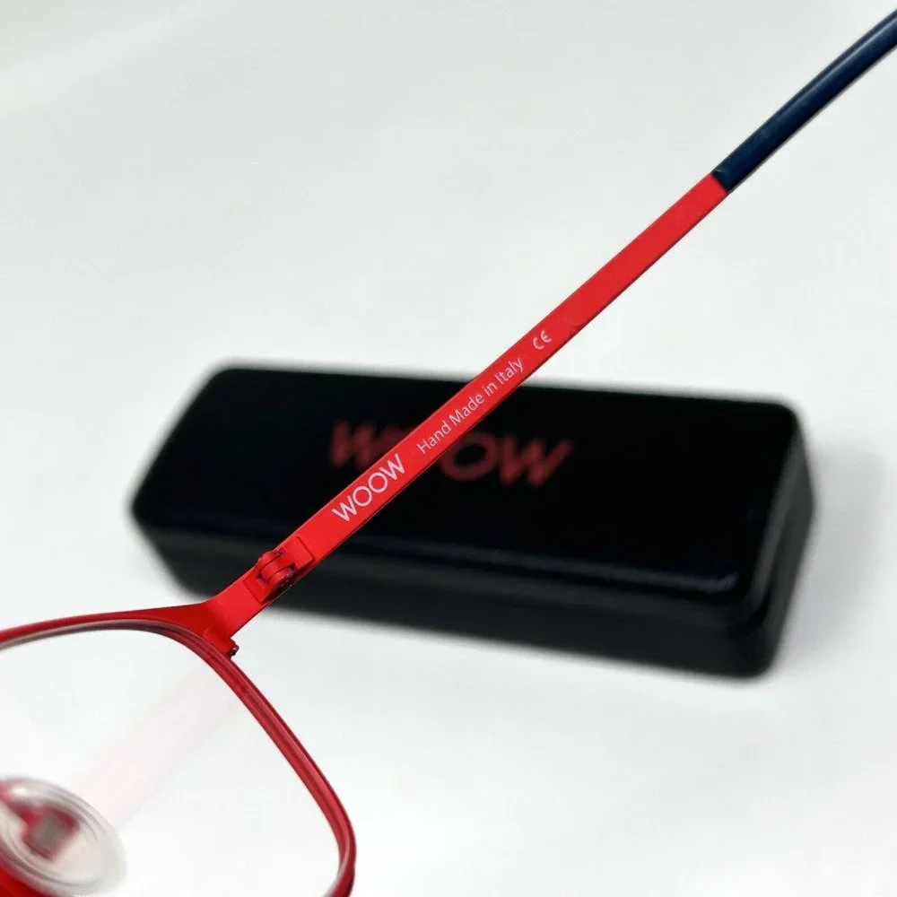Woow Carry On 1 Eyeglasses Frame Col. 9528 AO Fluo Red Cherry 49 [] 22 140 - Picture 6 of 14